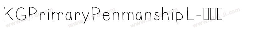 KGPrimaryPenmanshipL字体转换