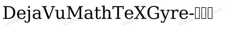 DejaVuMathTeXGyre字体转换
