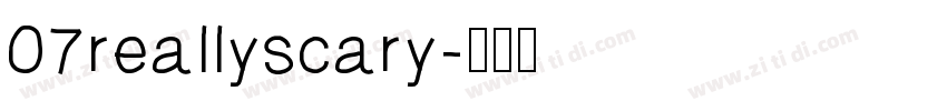 07reallyscary字体转换