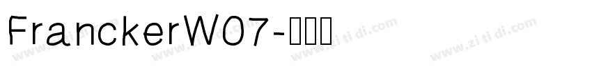 FranckerW07字体转换