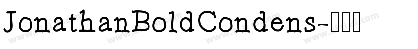 JonathanBoldCondens字体转换