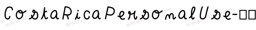 CostaRicaPersonalUse字体转换