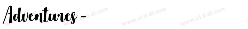 Adventures字体转换