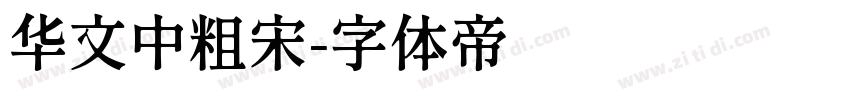 华文中粗宋字体转换