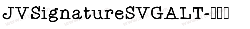 JVSignatureSVGALT字体转换