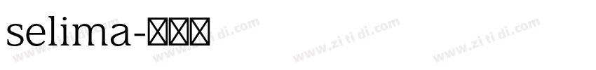 selima字体转换