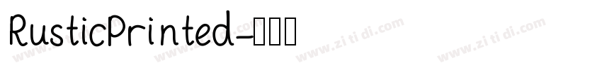 RusticPrinted字体转换