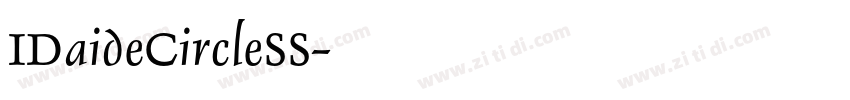 IDaideCircleSS字体转换