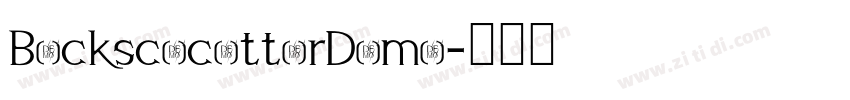 BackscacatterDemo字体转换