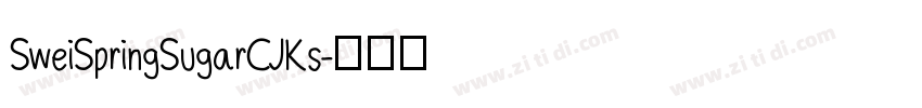 SweiSpringSugarCJKs字体转换