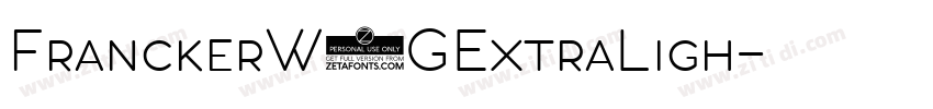 FranckerW1GExtraLigh字体转换