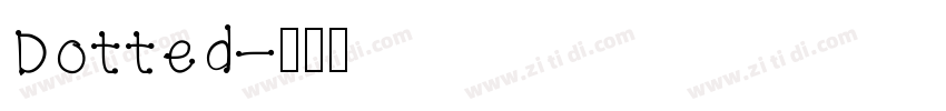Dotted字体转换