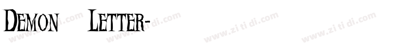 Demon_Letter字体转换