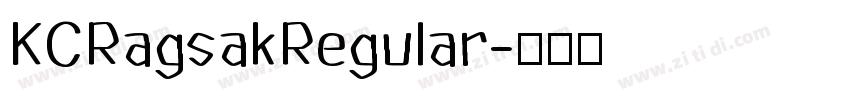 KCRagsakRegular字体转换