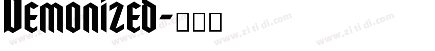 Demonized字体转换