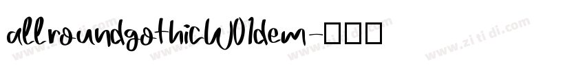 allroundgothicW01dem字体转换