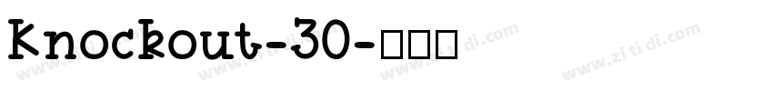 Knockout-30字体转换