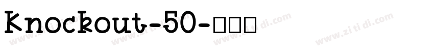 Knockout-50字体转换
