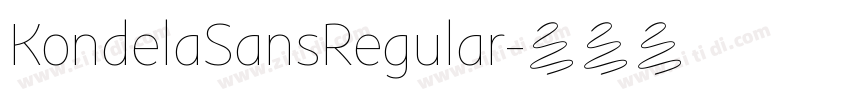 KondelaSansRegular字体转换