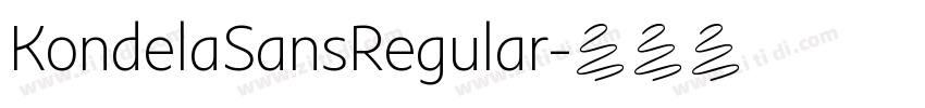 KondelaSansRegular字体转换