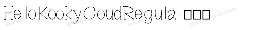 HelloKookyCoudRegula字体转换