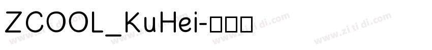 ZCOOL_KuHei字体转换
