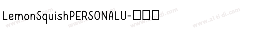 LemonSquishPERSONALU字体转换