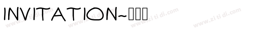 INVITATION字体转换