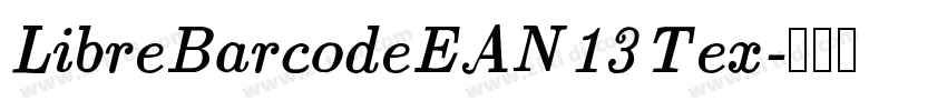 LibreBarcodeEAN13Tex字体转换
