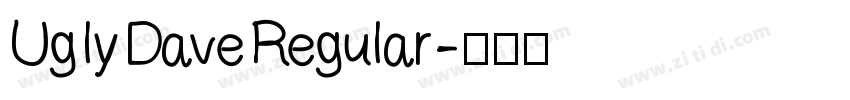 UglyDaveRegular字体转换