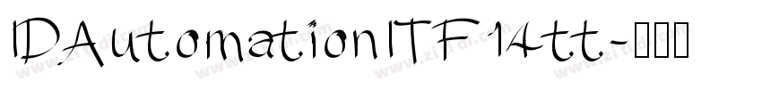 IDAutomationITF14tt字体转换