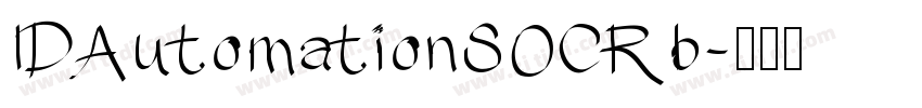 IDAutomationSOCRb字体转换