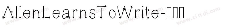AlienLearnsToWrite字体转换
