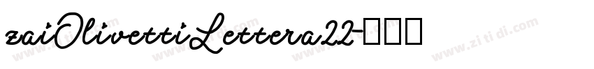 zaiOlivettiLettera22字体转换