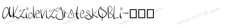 AKzidenzGroteskQBLi字体转换
