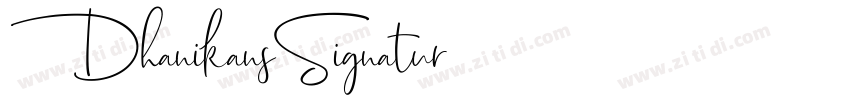 DhanikansSignatur字体转换