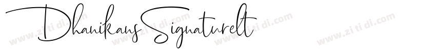 DhanikansSignaturelt字体转换