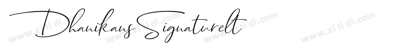 DhanikansSignaturelt字体转换