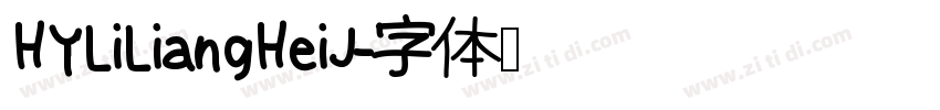 HYLiLiangHeiJ字体转换