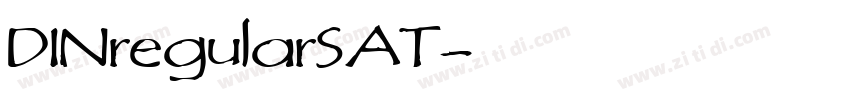 DINregularSAT字体转换