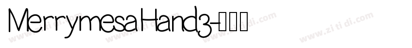 MerrymesaHand3字体转换