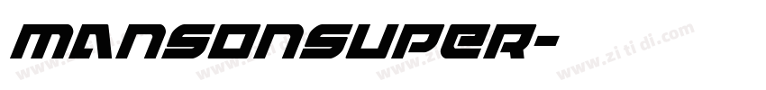 mansonsuper字体转换