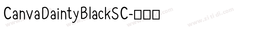 CanvaDaintyBlackSC字体转换