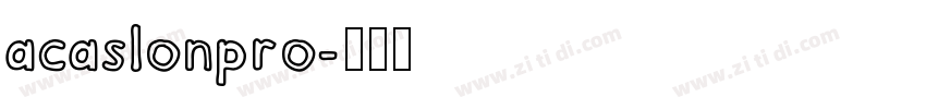 acaslonpro字体转换