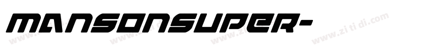mansonsuper字体转换