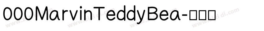 000MarvinTeddyBea字体转换