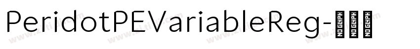 PeridotPEVariableReg字体转换