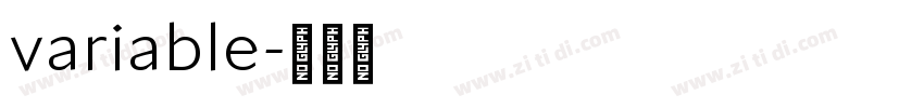 variable字体转换