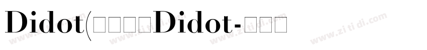 Didot(标准原版Didot字体转换