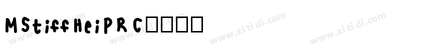 MStiffHeiPRC字体转换
